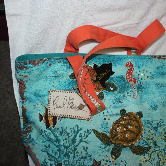 LOVELY TURQUOSE BEACH TOTE - Picture 5 of 5